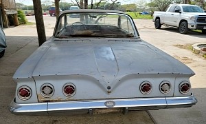 1961 Chevrolet Impala Parked in a Garage Flexes Original V8 Power