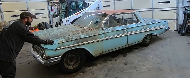 abandoned 1961 Chevrolet Impala