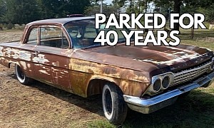 1962 Chevrolet Biscayne Parked for 40 Years Is Ready to Become Half-Pontiac