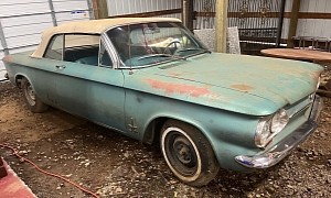 1963 Chevrolet Corvair Monza Spyder Convertible Is a Rare Barn Find With the Full Package