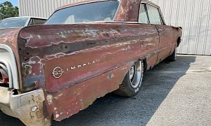 1964 Chevrolet Impala SS Likely Sitting for Decades Flexes Mysterious V8