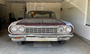 1964 Chevrolet Impala SS Looks Like a Barn Find Struggling to Get Out
