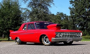 1964 Plymouth Savoy Drag Car Sounds Like a Battlefield, Goes Like a Projectile