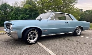 1964 Pontiac GTO Hides Rare Tri-Power/Auto Setup Under Yorktown Blue Hood