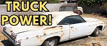 1965 Chevy Impala SS Parked for Decades Flexes Truck Muscle and Barn Rust