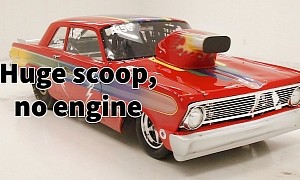 1965 Ford Flying Falcon With Huge Scoop Is Perfect for Drag Racing, Only Needs an Engine
