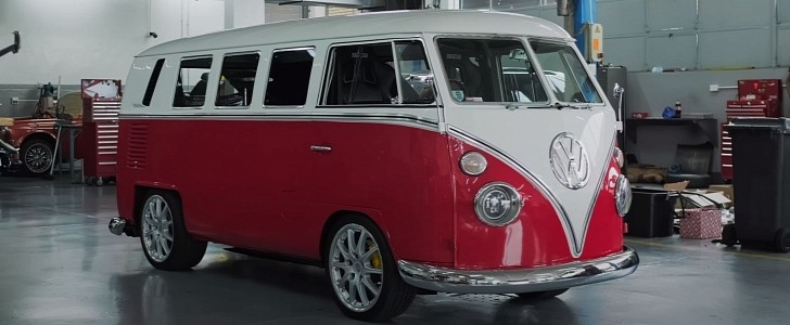 photo of 1965 VW Bus Restomod Is No Hippie Van, Hides An Air-Cooled Boxer Secret image
