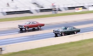 1966 Chevrolet Chevelle vs. 1969 Chevy Nova Drag Race Is a Photo Finish
