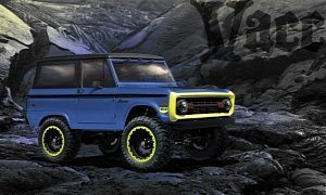 1966 Ford Bronco Gets Turbo, Blue Paint with Neon Accents for 2017 SEMA Show