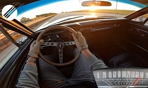 1966 Ford Mustang 289CI V8 on Sunsetting Autobahn Is a Sublime Top Speed Drive