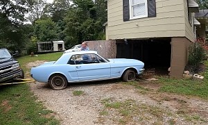 1966 Ford Mustang Spent 20 Years Under a House, Stuck Engine Agrees to Run
