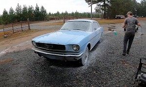 1966 Ford Mustang Spent 21 Years Under a House, Gets First Wash and Drive