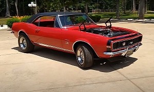 1967 Chevrolet Camaro Gets New and Loud 427 V8, Goes Cruising Without the Hood