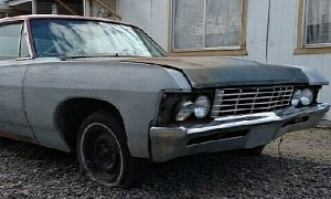 1967 Chevrolet Impala Fighting Rust in a Yard Hides God Knows What Under the Hood