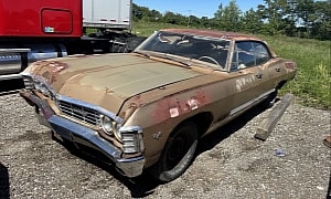 1967 Chevrolet Impala Rotting Away in a Parking Lot Is a Huge Supernatural Fan