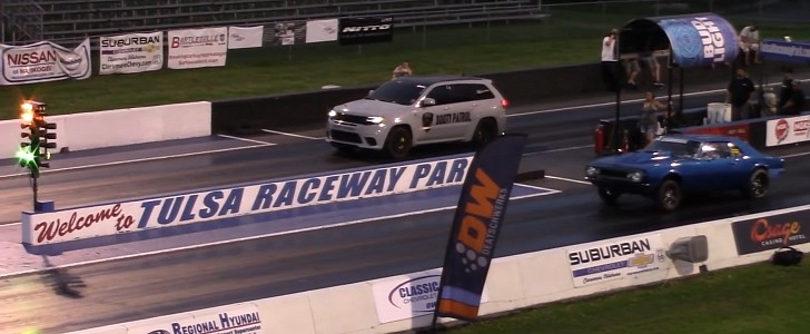 1967 Chevy Camaro drags Trackhawk and S-10 on DRACS