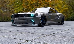 1967 Ford Mustang Has CGI Widebody Kit and S550 Cues, Also a Trace of C8 Corvette