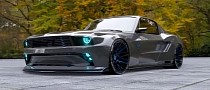 1967 Ford Mustang Has CGI Widebody Kit and S550 Cues, Also a Trace of C8 Corvette