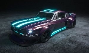 1967 Ford Mustang "Tron" Is Bad To The Bone, ITBs Penetrate Hood
