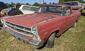 1967 Ford Ranchero Found in a Junkyard Has Something Mysterious Under the Hood
