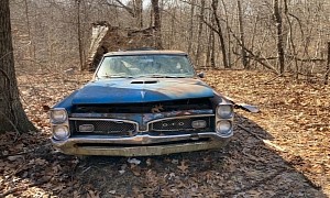 1967 Pontiac GTO Found in a Forest Hides Something Mysterious Under the Hood