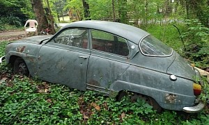 1967 Saab Monte Carlo 850 Parked in the Woods Is a Fantastic Find, Sitting for Years