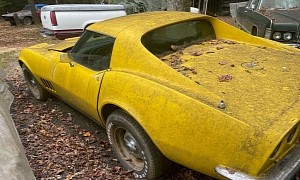 1968 Chevrolet Corvette Rotting Away Near a Forest Is Full of Surprises