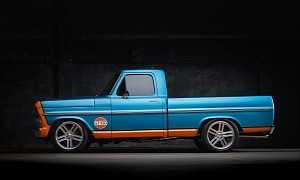 1968 Ford F-100 “GT100” Blends GT40 Gulf Oil Livery With Coyote V8 Engine Swap