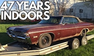 1968 Impala Convertible Parked for Nearly 50 Years Emerges in Surprising Shape