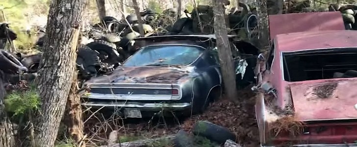 abandoned 1968 Plymouth Barracuda
