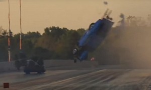 1969 Chevrolet Camaro Dragster Crashes and Flips, Driver Escapes Unhurt
