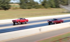 1969 Chevy Camaro vs 1970 Ford Torino SCJ Drag Race Is a Classic Display of Muscle