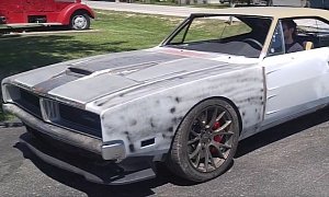 1969 Dodge Charger Hellcat Swap Does a Burnout, Shows Its Hellcat Splitter