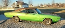 1969 Dodge Charger Is an F6 Green Survivor in Need of a "White Hat Special" Roof
