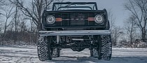 1969 Ford Bronco Looks Cold With No Roof in the Snow, Someone Paying $55K for It