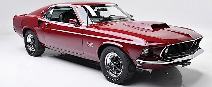 1969 Ford Mustang Boss 429 Proudly Wears NASCAR Specs the Road. In Royal Maroon - autoevolution