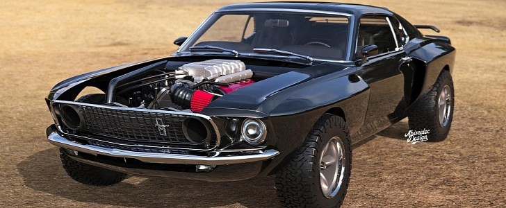 1969 Ford Mustang Flaunts GT500 Engine, Looks Like the King of the Desert