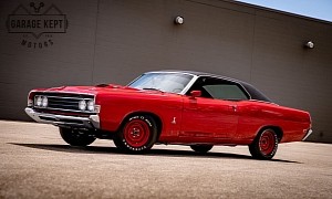 1969 Ford Torino Cobra Rams Air With the 428ci Force of a Candy Apple Red Jet