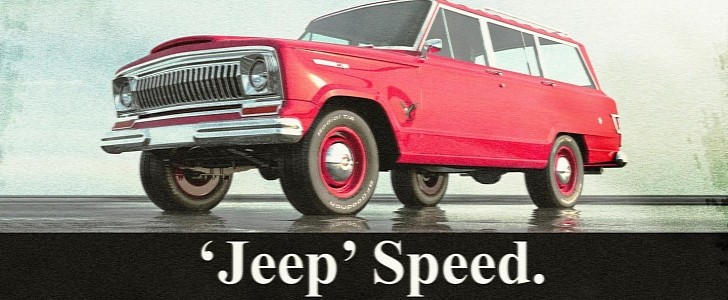 1969 Jeep Wagoneer Trackhawk rendering by Abimelec Arellano