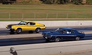 1969 Mercury Cougar Is Not Quick Enough for 1970 Buick GSX in Classic Drag Race