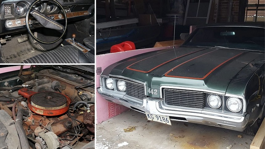 1969 Oldsmobile 442 convertible garage find