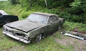 1969 Plymouth Barracuda Convertible Left to Rot Close to the Woods, Not a Happy Sight
