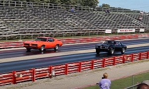 1969 Pontiac GTO Drag Races 1968 Firebird in the Battle of the Rare Ponchos