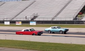 1970 Buick GS Stage 1 Smokes 1967 Plymouth GTX 440 in Classic Drag Race