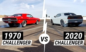 1970 Challenger vs. 2020 Challenger Drag Race: All-HEMI Battle Between R/T Father and Son