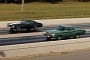 1970 Chevrolet Chevelle SS Drag Races 1974 Plymouth Duster, the Underdog Wins