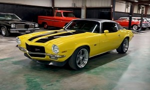 1970 Chevy Camaro Has Daytona Yellow Cloaking, Cannot Hide Modern Goodies