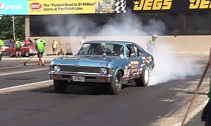 1970 Chevy Nova Drag Races Modern Dodge Challengers, It's Quicker Than You Think