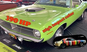 1970 Plymouth 'Cuda Looks Sassy in Green, Shaker Tops Rare 440 6-BBL Option