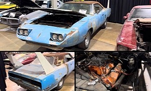 1970 Plymouth Superbird Barn Find Hides Yellow Surprise Under Petty Blue Paint